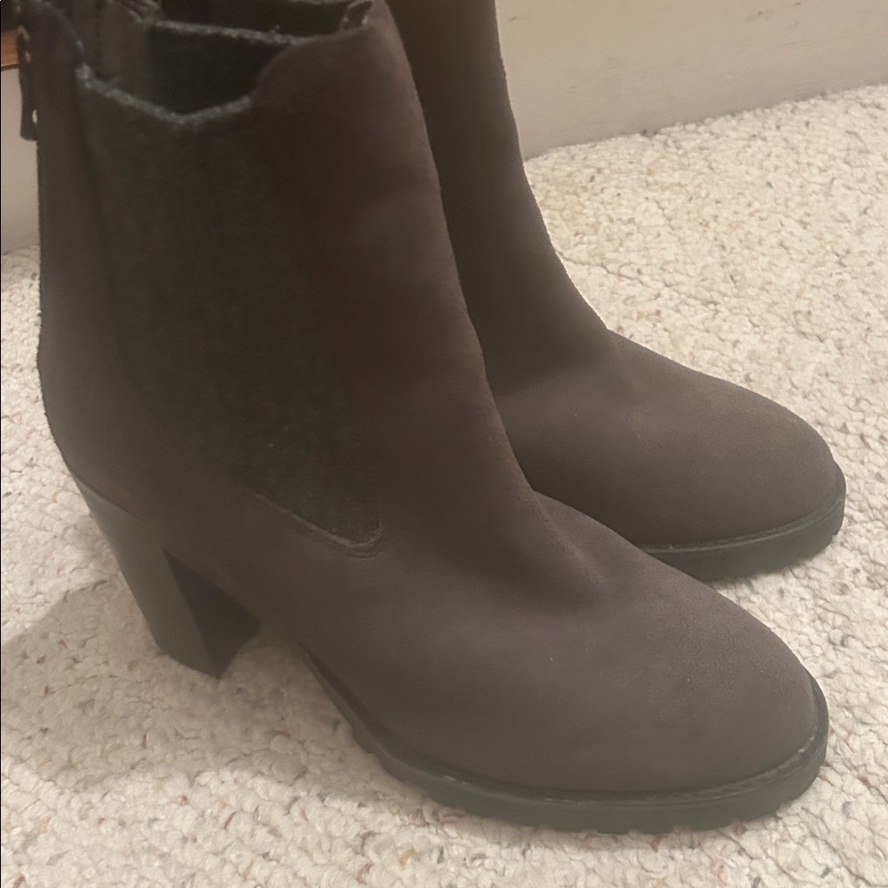 Stylish Dark Grey Ankle Boots with zipper